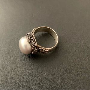 Suarti Sterling & Grey Pearl Ring